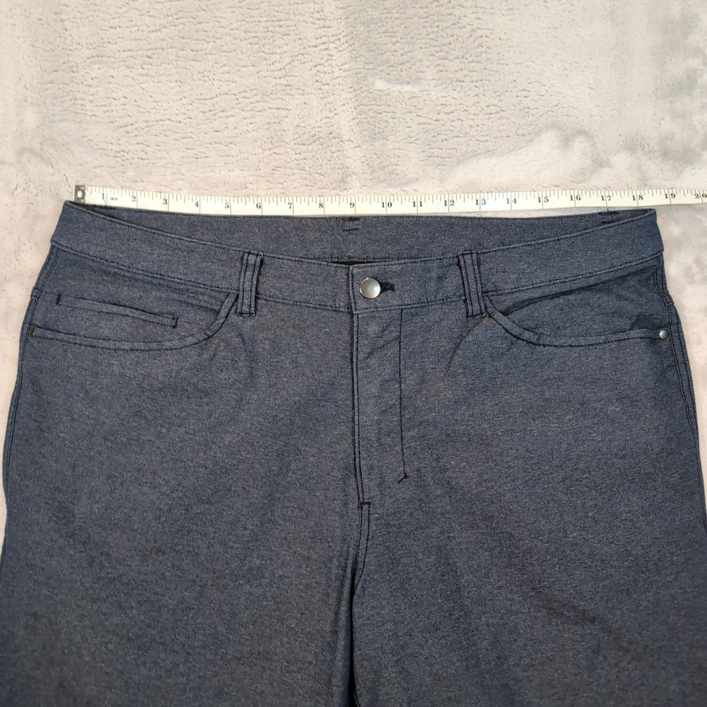 Lululemon ABC Pant Classic Mens Size 36x33 Gray Tech Canvas Straight Five Pocket - Picture 6 of 10